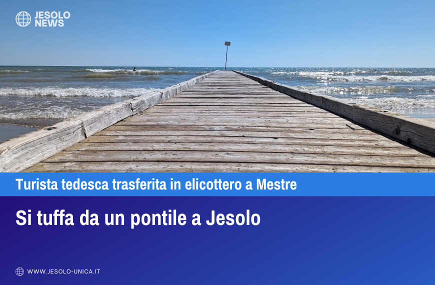 Si tuffa da un pontile a Jesolo